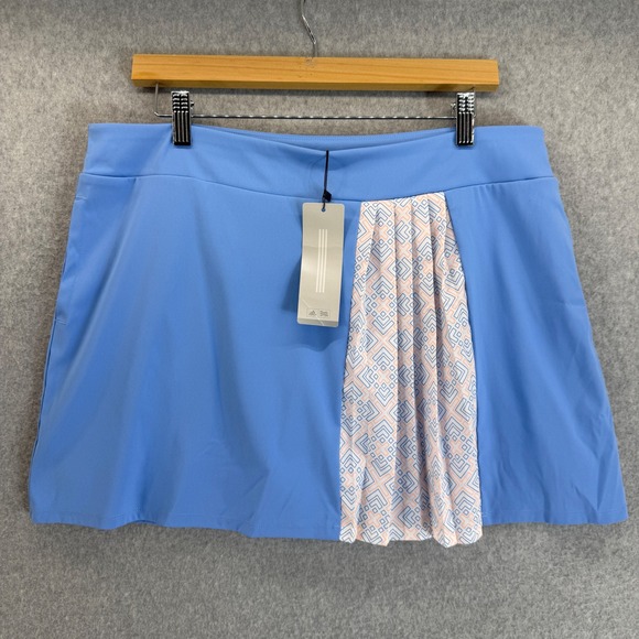 adidas Pants - Adidas Golf Skort Athletic Skirt Pockets Light Sky Blue Womens Size Large NWT